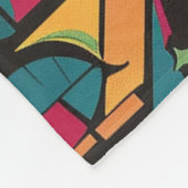 Soft Cyan "Verduisterde Zonnen en Piramides Ontwer Fleece Deken (Hoek)