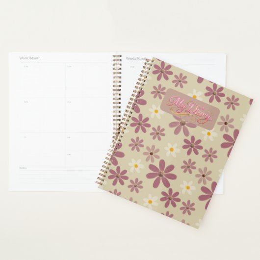 Soft Daisy Floral Pattern in Mauve & Cream Romanti (Devant avec enveloppe)