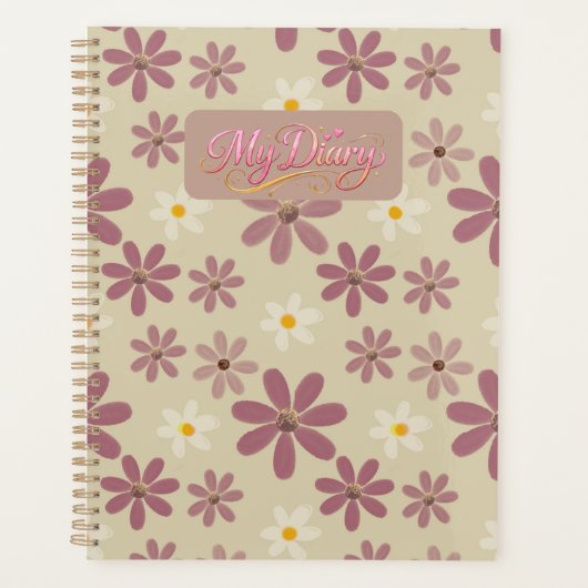 Soft Daisy Floral Pattern in Mauve & Cream Romanti (Devant)