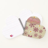 Soft Daisy Floral Pattern in Mauve & Cream Romanti Notitieboek (Binnen)