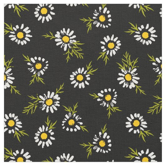 Soft Daisy Floral Pattern Stof (Close Up)