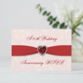 Soft Damask 40e anniversaire Mariage RSVP (Debout devant)