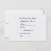 Soft Damask 45e anniversaire du Mariage RSVP (Dos)