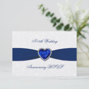 Soft Damask 45e anniversaire du Mariage RSVP