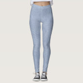 Soft Denim Weave Texture Leggings (Voorkant)