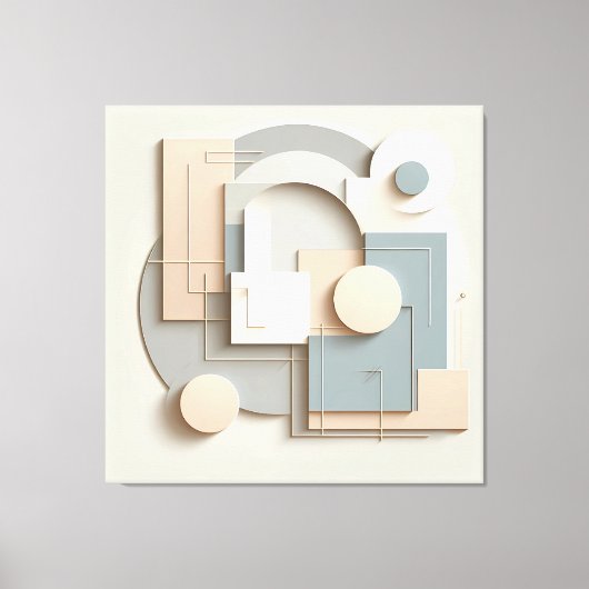 Soft Dimensional Arcs Canvas Afdruk (Voorkant)