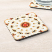 Soft Dreamweaver Cream Floral Pattern Bier Onderzetter (Linkerzijde)