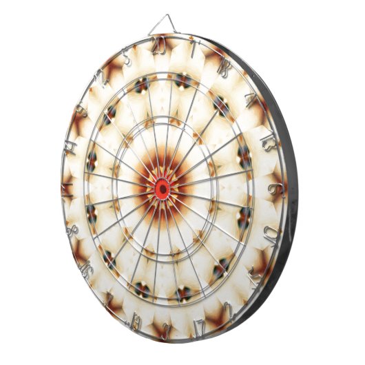 Soft Dreamweaver Cream Floral Pattern Dartbord (Voorkant Rechts)