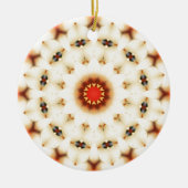 Soft Dreamweaver Cream Floral Pattern Keramisch Ornament (Voorkant)