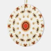 Soft Dreamweaver Cream Floral Pattern Keramisch Ornament (Links)