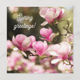 Soft Dreamy Magnolia spring greeting Kaart