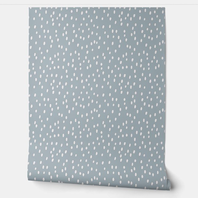 Soft Drops op Sage Mini-Print Behang (Afrollen)