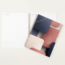 Soft edged-cubes with metallic accents AI art  Planner