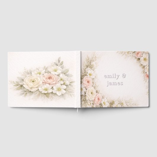 Soft Editorial Botanical Wedding Gastenboek (Volledig)