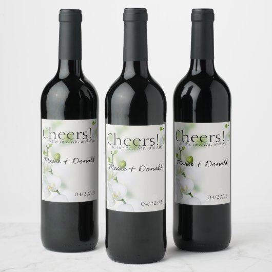 Soft Elegant Orchid Wijn Etiket (Flessen)