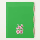 Soft Elegant Pink Floral Personalized Planner (Achterkant)