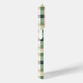 Soft evergreen gingham monogram Case-Mate iPhone case (Achterkant / Rechts)