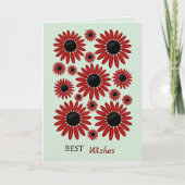 Soft Express Florals Velvet Birthday Kaart (Voorkant)