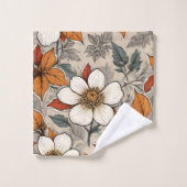 Soft Fall Garden Sage Green Personalized Bath Towe (Gant de toilette)