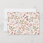 Soft Fall Leaves Mariage Carte RSVP (Dos)