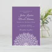 Soft Feather Dry Pampas Grass Mandala Wedding Kaart (Staand voorkant)