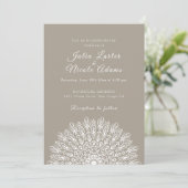 Soft Feather Dry Pampas Grass Mandala Wedding Kaart (Staand voorkant)