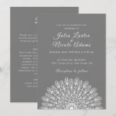 Soft Feather Dry Pampas Grass Mandala Wedding Kaart (Voorkant / Achterkant)