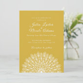Soft Feather Dry Pampas Grass Mandala Wedding Kaart (Staand voorkant)