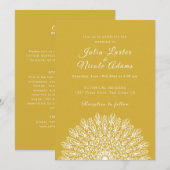 Soft Feather Dry Pampas Grass Mandala Wedding Kaart (Voorkant / Achterkant)
