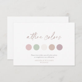 Soft Floral Attire Colors Wedding Card Kaart