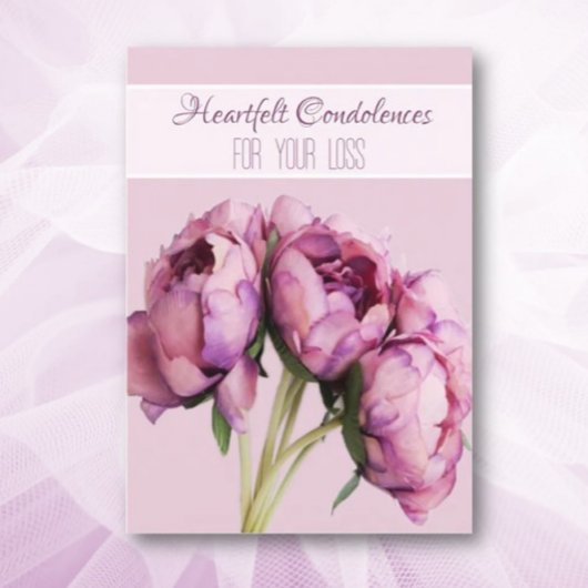 Soft floral Condolences sympathie Carte de voeux