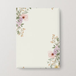 Soft Floral Elegance Hoesje-Mate Button
