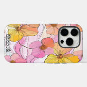 Soft Floral Line Art Case-Mate iPhone Case (Achterkant (horizontaal))