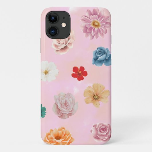 Soft Floral ontwerp voor iPhone case (Achterkant)