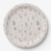 Soft Floral Pattern Paper Plates Papieren Bordje (Voorkant)