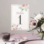 Soft Floral Romantic Green Mariage Numéro de table<br><div class="desc">Ces numéros de table se coordonnent parfaitement avec la collection de fleurs douces.</div>