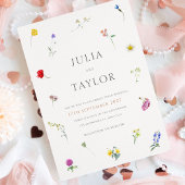 Soft Floral Wedding Invitation – Elegant Colorful