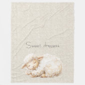 Soft Fluffy Sleeping Sheep Fleece Deken (Voorkant)