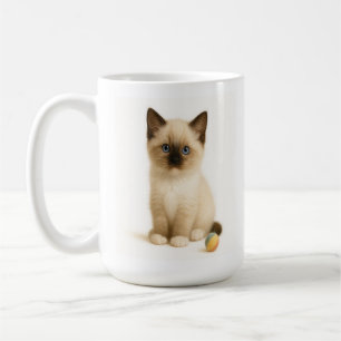 Soft Focus - Ragdoll Kitten met vilt Speelgoed Bal Koffiemok