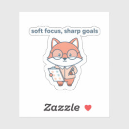 Soft Focus Sharp Goals Sticker Cute Fox Motivation