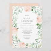 Soft Garden Florals Baby shower Invitation (Devant / Derrière)