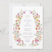 Soft Garden Florals Faire-part de mariage (Devant)