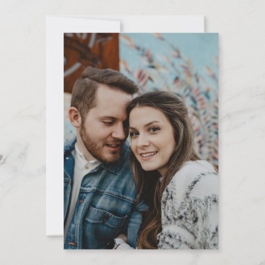 Soft Garden Florals Faire-part de mariage (Dos)