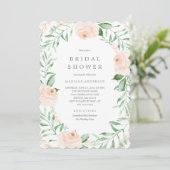 Soft Garden Florals Invitation de douche nuptiale (Debout devant)