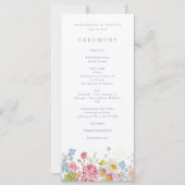 Soft Garden Florals Programme de cérémonie Mariage (Devant)