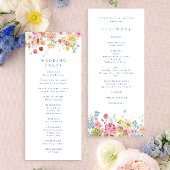 Soft Garden Florals Programme de cérémonie Mariage