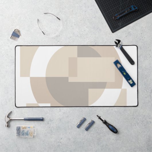 Soft Geometric Blocks – Beige Neutral Geometry Bureaumat (Werkstation)