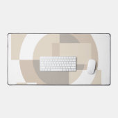 Soft Geometric Blocks – Beige Neutral Geometry Bureaumat (Keyboard & Muis)