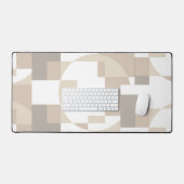 Soft Geometric Blocks – Calm Neutral Abstract Work Bureaumat (Keyboard & Muis)