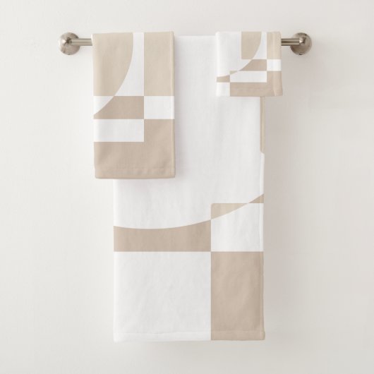 Soft Geometric Blocks – Simple and Sleek Bad Handdoek (Insitu)